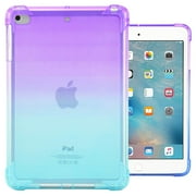 Allytech iPad 4 Case, iPad 3 Case, iPad 2 Case Clear, Soft TPU Rubber Protection Shockproof Slim Bumper Defender Case Cover for Apple iPad 2nd/3rd/4th Generation, Purple/Mint