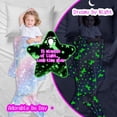 thumbnail image 5 of Manta de cola de sirena que brilla en la oscuridad, saco de dormir de franela de felpa súper suave para niñas de 1 a 10 años (sirena), 5 of 5