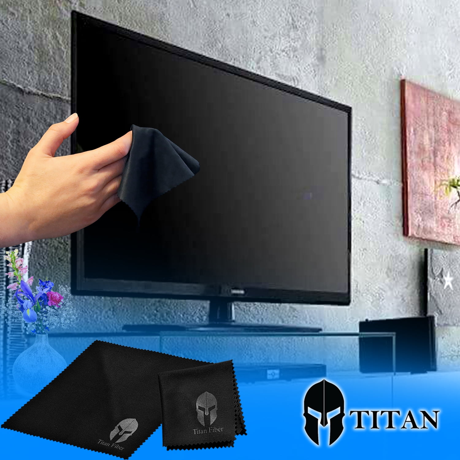 Titan Fiber Lens Cloth 8 Pack Microfiber Camera Lens Cloth Glasses Cleaning C...