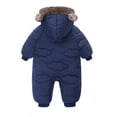 thumbnail image 6 of UAMVSH Baby Boys Girls Snowsuit with Ears Fleece Lined Long Sleeve Onesies Warm Hooded Puffer Jumpsuit Romper Newborn Winter Clothes, 6 of 7