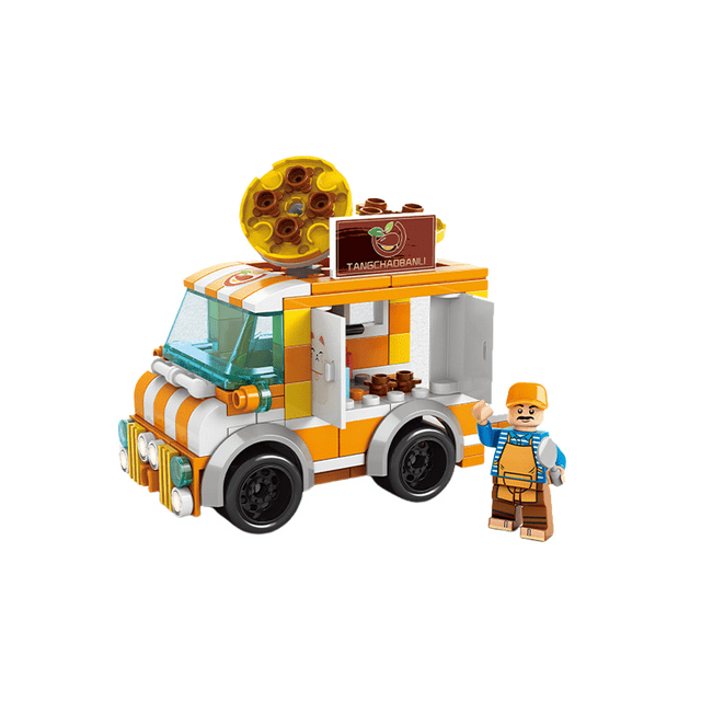 Mini City Street View, Snack Street, Youth Puzzle Small Particles Assembled Toys, Building Blocks Gift-week