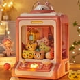thumbnail image 2 of Hi,Fancy Automatic DIY Claw Grab Doll Machine with Music Clamp Toy Crane Machine Interactive Toys For Xmas Operated Play Pink, 2 of 9