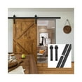 thumbnail image 4 of 4-9FT Sliding Barn Wooden Door Hardware Hanging Rail Rustic Black Cabinet ,Easy to Install, 4 of 6