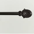 thumbnail image 3 of Exclusive Home Acorn 1" Curtain Rod and Coordinating Finial Set, Matte Bronze, Adjustable 66"-120", 3 of 6