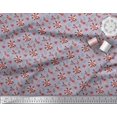 thumbnail image 2 of Soimoi polyester Crepe Fabric Damask Design,Leaves & Aster Floral Print Fabric by Yard 52 Inch Wide, 2 of 3