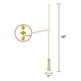 thumbnail image 2 of Aspen Creative 20505-11, 12" Copper Finish Metal Knob with Polished Brass Pull Chain, 2 of 8
