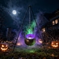 thumbnail image 4 of Halloween Decorations Witch Cauldron with LED Lights and Sound Effects, Fog Machine with Colorful Lights, 31.49x22.24in Outdoor and Indoor Party Decor for Home, Yard, and Mantel, 4 of 6