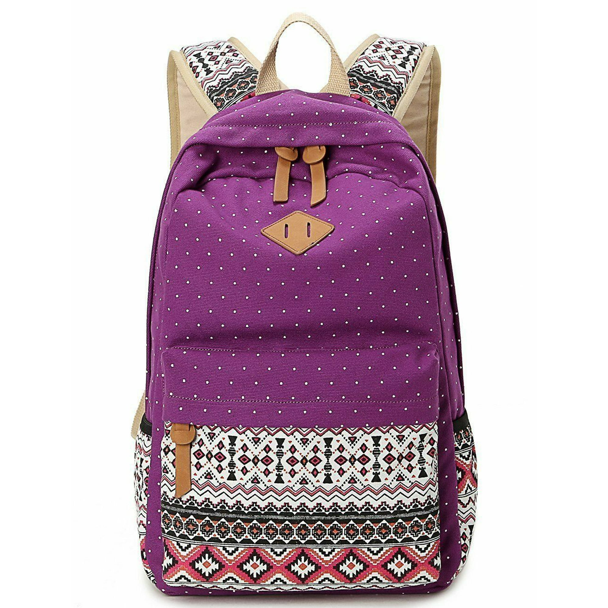 Purple canvas backpack hotsell