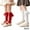 White + Red, variant on Godderr Kids Girls Thigh High Socks Toddler Uniform Knee High Socks Cotton Breathable Tube Stockings Toddlers Bow Dress Socks Girls Tube Uniform Stockings 2 Pairs for 3-12Y