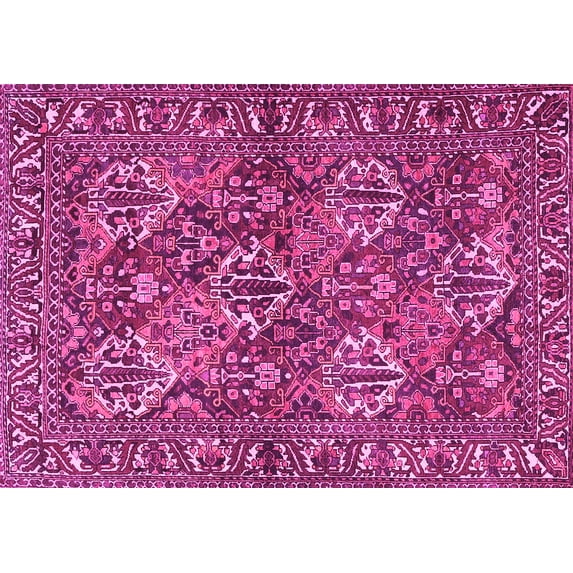 Ahgly Company Indoor Rectangle Persian Pink Traditional Area Rugs, 6' x 9'