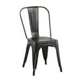 thumbnail image 5 of Set of 4 Industrial Metal Dining Chairs, 18" Seat Height, Sanded Matte Black, Stackable for Indoor/Outdoor Kitchen & Restaurant Use, Lightweight & Easy-Clean, Durable Modern Design, 5 of 5