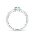 thumbnail image 2 of ANGARA Natural Solitaire Round Aquamarine Celtic Knot Engagement Ring in 14K White Gold for Women (Size-5mm) | March Birthstone, Anniversary, Jewelry Gift for Women | Natural Aquamarine Ring, 2 of 12