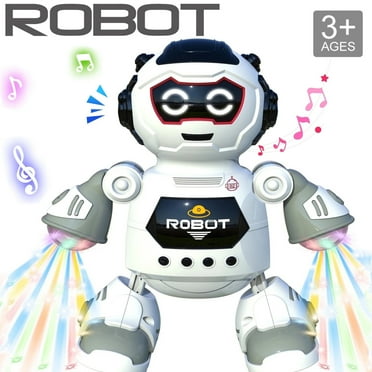 Aursear Electronic Walking Dancing Robot Toys, Toddler Toys for 3  Year Old Boy Toys Gifts, White