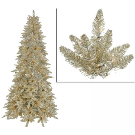 10 39 pre lit slim champagne spruce tinsel christmas pre lit slim christmas trees clearance