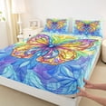 thumbnail image 3 of Castle Fairy Colorful Butterfly Twin Sheet Sets for Adults Female,Exotic Style Bedding, 3 of 7