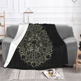 thumbnail image 2 of XMXT Flannel Throw Blanket for Couch, Scandinavian Circle Runes Bed Sofa Decor Blankets for Home Bedroom, 40 x 30 inches, 2 of 9