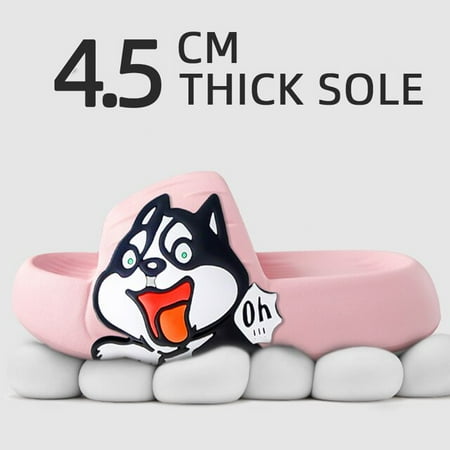 

PIKADINGNIS Thick Sole Super Soft Women Slippers Cute Carrot Bunny Sticker Slides Bathroom Beach Indoor Sandals 2022 Summer Couple Men Shoes