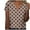 Khaki, variant on Ashirexll Ladies Tops and Blouses, Short Sleeve Tops for Women, Summer Fashion Polka Printed Collar Casual Short Sleeve Top Short Sleeve V-neck Top Shirt