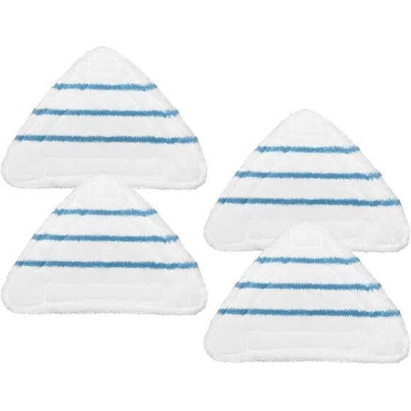 Paquete de 4 Almohadillas Reutilizables para Trapeador Compatibles con True & Tidy STM-500, STM-700, Repuestos para Trapeadores de Vapor Turonic ST3, Almohadillas Lavables de Microfibra, Paños para L