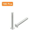 thumbnail image 3 of Unique Bargains M3x0.5x25mm 100Pack Metal Flat Round Head Screws Phillips Drive Machine Bolt, 3 of 5