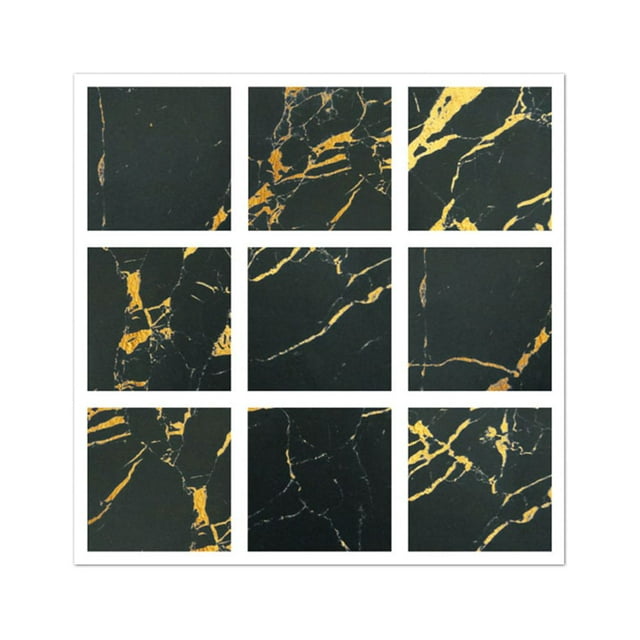 stanreset Crystal Tile 3D Wall Sticker Practical Glass Decor Marble Pattern Panel High Heating Resistance Living Room Bathroom Decoration Type 9