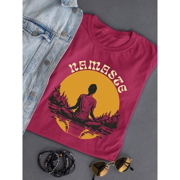 Positive Quote: Namaste T-shirt Color Women's -SelectDesign Designs
