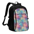 thumbnail image 1 of Disketp blue pink colorful cracked texture Mochila de Viaje Estampada para Laptop con Puerto de Carga USB, Mochila Impermeable para Computadora – Regalo para Hombres y Mujeres, 1 of 7