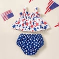 thumbnail image 2 of mgoYE Toddler Girl Clothes 3t Toddler Baby Girls Summer 4th of July Outfits Patriotic T Shirts + Pants 2 Piece Set|Dark Blue 4-5 Years, 2 of 7
