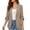 Khaki, variant on Busydd Rolled Sleeve Blazers for Women Fashion Formal Single Button Closure Solid Color Suit Jackets 3/4 Length Sleeve Lapel Business Suits S