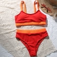 thumbnail image 4 of Kit de traje de baño dividido, traje de baño para mujer, cintura alta, bikini de cintura alta, traje de baño elástico, ultra sensible, 4 of 6