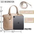thumbnail image 4 of LHSHID Women Purse Satchel Bag Long Crossbody Classy Tote Bag Top Handle Vegan Leather Ladies Handbags Embossed Pattern, 4 of 7