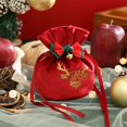 thumbnail image 4 of Fiudx Ofertas relámpago Bolsa navideña de terciopelo con bolsillo para guardar frutas en Nochebuena, 4 unidades, 4 of 7