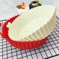 thumbnail image 3 of QuanTara 8.1in Round Air Fryer Liner, Reusable Non-Stick Silicone Baking Mat, Dishwasher Safe Fryer Basketinsert, Replacement for Parchment Paper, 450°F Heat Resistant, 3 of 8