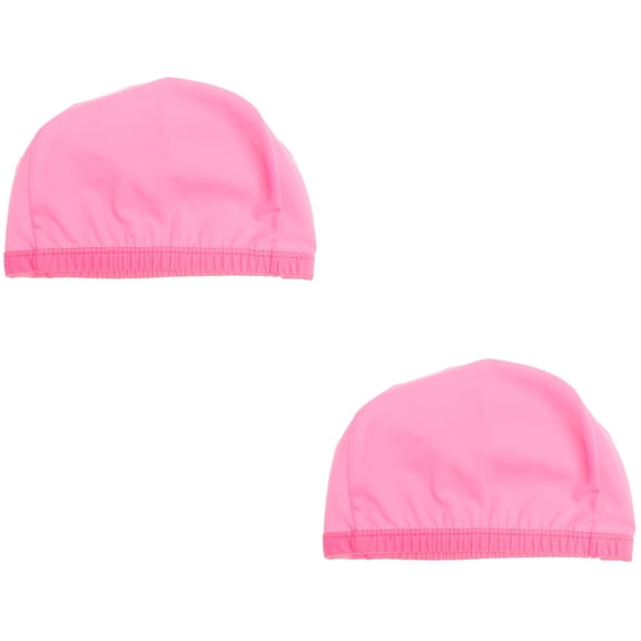 Flower Swim Cap Swimming Caps for Women Accessories and The Flowers Set of 2 Pink