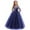 Navy Blue, variant on Haolong Little Big Girls Flower Vintage Floral Lace 3/4 Sleeves Floor Length Dress Wedding Party Evening Formal Pageant Dance Gown 9-10 Years White