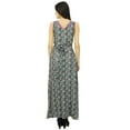 thumbnail image 4 of Bimba Womens Black Rayon Maxi Full Length Casual Summer Chic Gown Dresses, 4 of 7