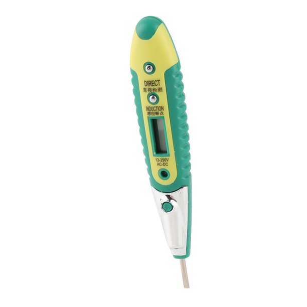 Probador de VoltaJe LED, de Acero al Carbono, Pantalla Digital de Rayos Azules, Clip de Carcasa Aislante, AutoPrueba, Prueba de Falla de Energía del Circuito de Cables, Prueba