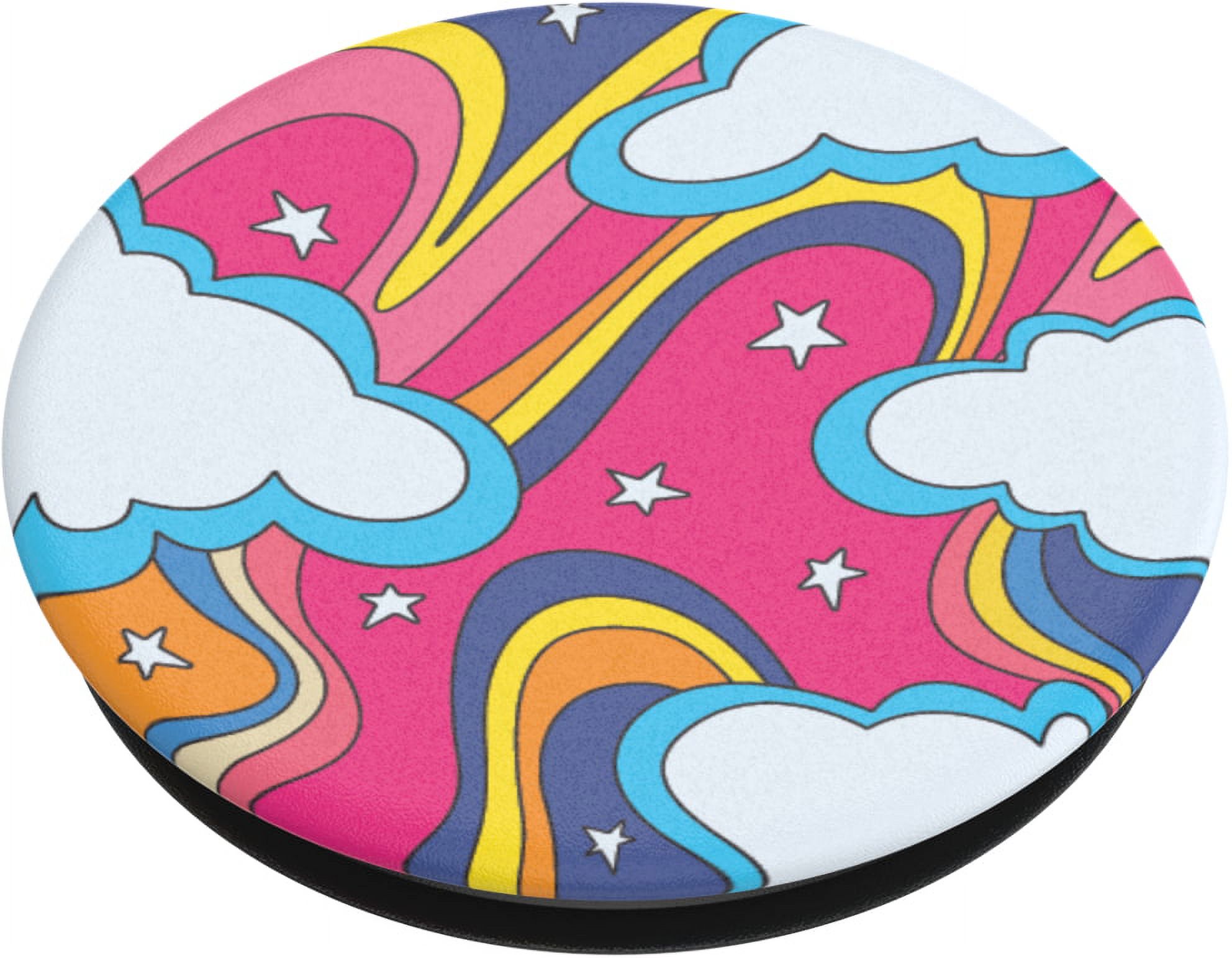 PopSockets Adhesive Phone Grip with Expandable Kickstand and swappable top - Retro Rainbow