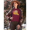 thumbnail image 2 of Pumpkin With Flowers T-Shirt Women -Smartprints Designs, Female XX-Large, 2 of 4