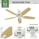 thumbnail image 2 of Ventilador de techo Hunter 53319 Newsome con cadena blanca de 132 cm, 2 of 8