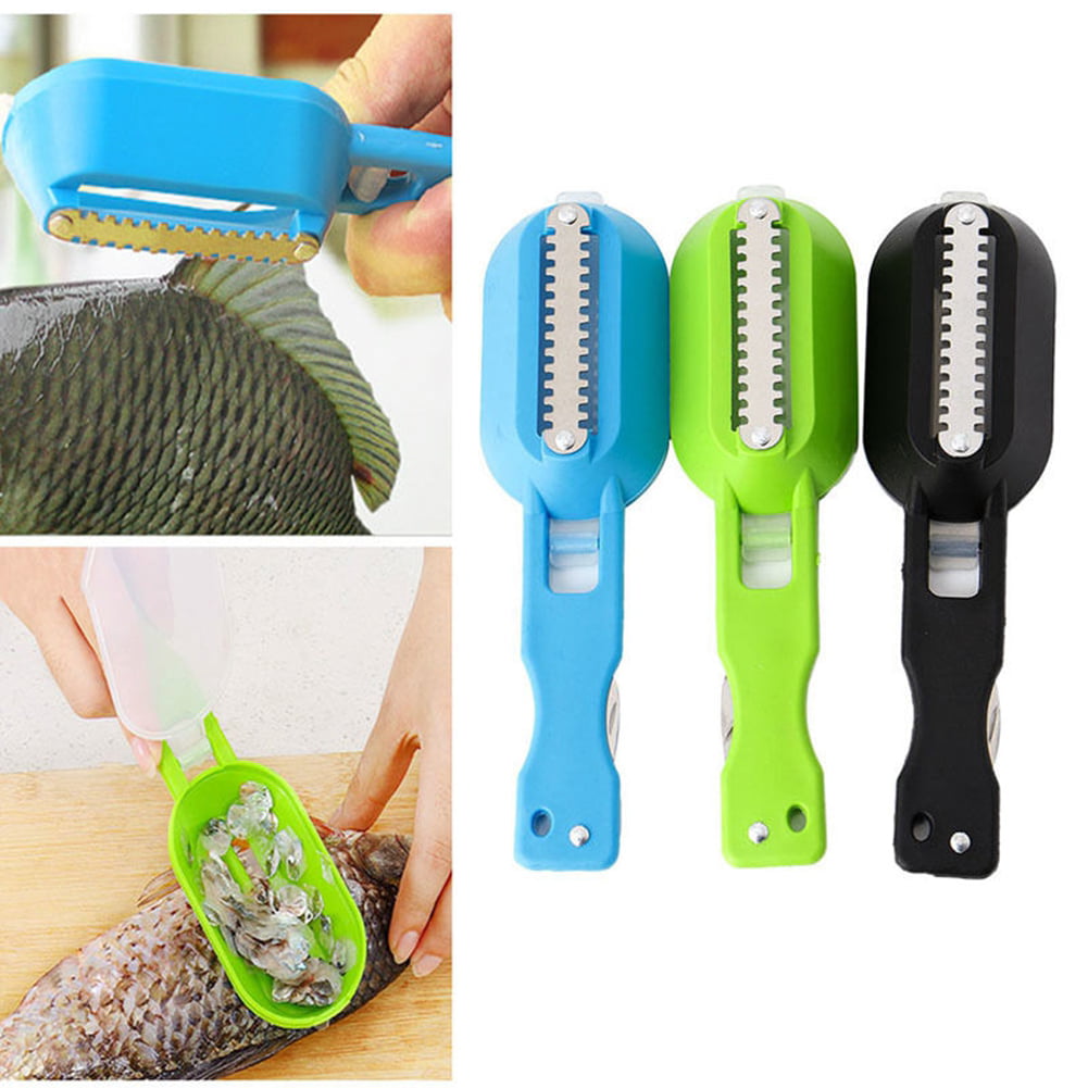 KE_ US_ Portable Fish Skin Scale Remover Scraper Peeler  Cleaner Kitch Details about   FT 