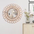 thumbnail image 2 of Hanging Wall Round Mirror Home Rattan Nordic Wicker Home Decor Art Mirrors, 2 of 9