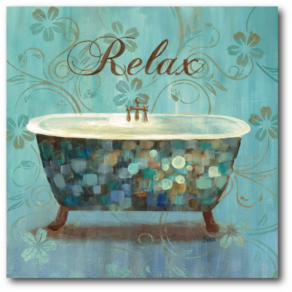 Relax Teal Gallery-Wrapped Canvas Wall Art, 16x16