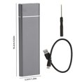 thumbnail image 4 of Ssd Caso USB 3.1 TYPE-C a M.2 NGFF SSD Estuche para 2230/2242 SSD (NGFF Type3.1 Grey), 4 of 8