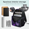 thumbnail image 4 of Yspwyqan Purple Glitter Butterfly Backpack Set for School Kids, Lunch Box Set 4Pcs Large Capacity Padded Straps Trendy Daypack for Ages 8-15 Travel, 4 of 7
