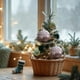 thumbnail image 5 of Bolas de Navidad Flocked, Adornos de Navidad, Set de Bolas de Navidad con Estilos Diversos, Flocking de Navidad, Bolas de Navidad para Árbol de Navidad, Adornos para Fiesta, Bolas de Navidad de Alta, 5 of 9