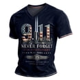 thumbnail image 2 of Men's Vintage 911 Memorial Never Forget American Flag Faith Hope Courage Short Sleeve Tshirt, 2 of 5