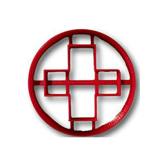 Red Cross Cookie Cutter (3 inches)- Fast Shipping - Sharp Edges - Exceptional Quality