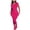 Hot Pink, variant on aidice Yoga Bodysuits for Women Athletic Round Neck Short Sleeve Slim Fitting Workout Pants Jumpsuits