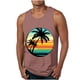 thumbnail image 1 of Mens Camisetas de Verano Casual sin Mangas de Impresión Suéter Cuello Redondo Deportes Superior, Poliéster, 1 of 4